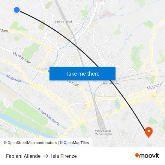 Fabiani Allende to ISIA Florence map
