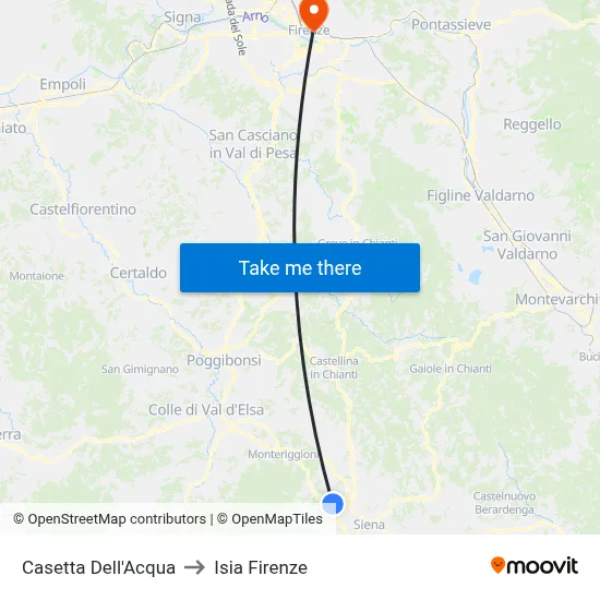 Water House to ISIA Florence map