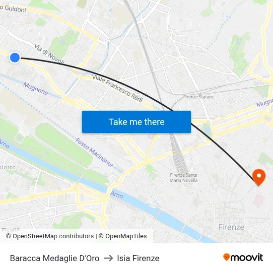 Baracca Gold Medals to ISIA Florence map