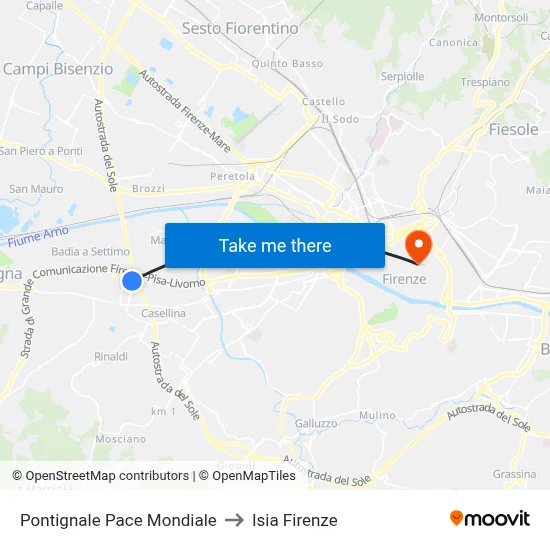 Pontignale World Peace to ISIA Florence map