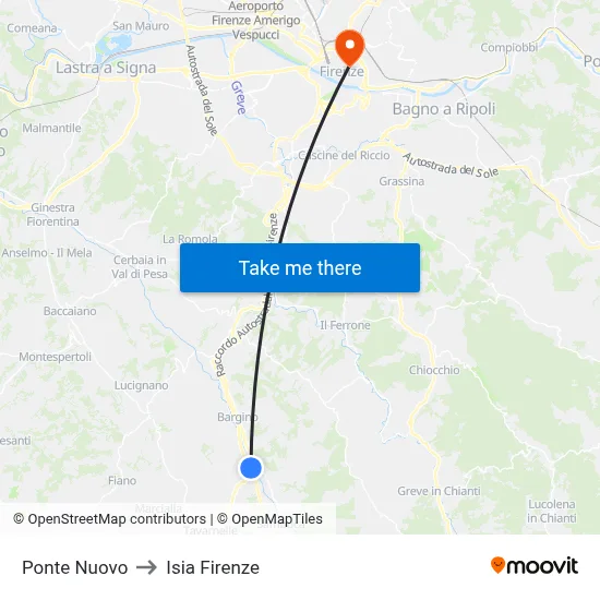 New Bridge to ISIA Florence map
