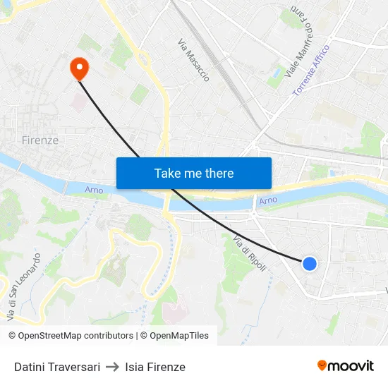 Datini Traversari to ISIA Florence map