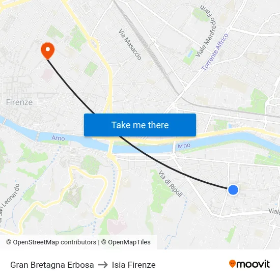 Great Britain Erbosa to ISIA Florence map