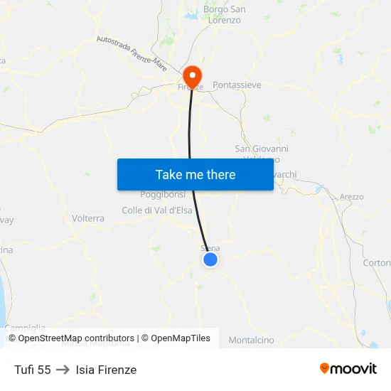 Tufi 55 to ISIA Florence map