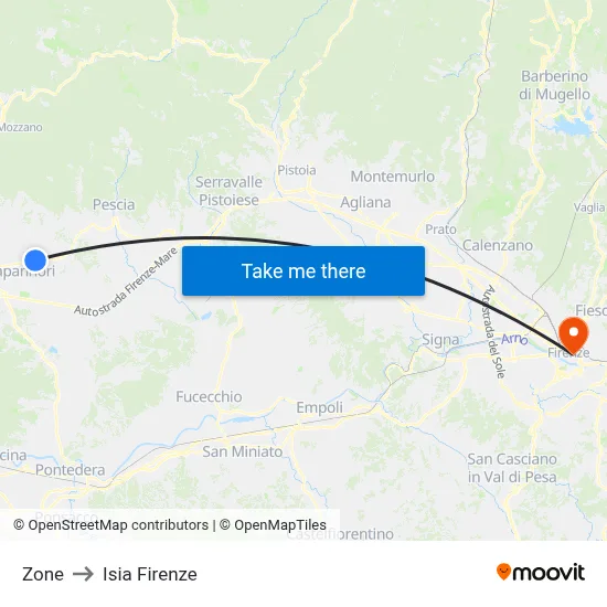Zone to ISIA Florence map