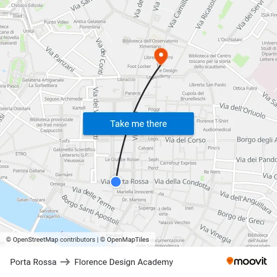 Red Gate to Florence Design Academy map