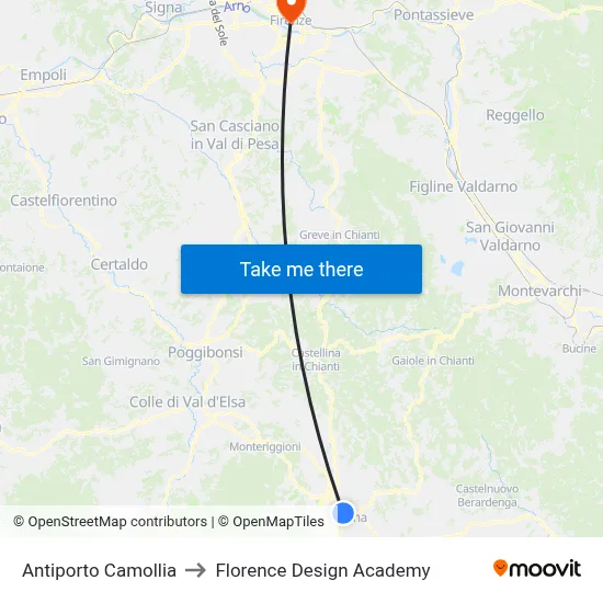 Camollia Gate to Florence Design Academy map