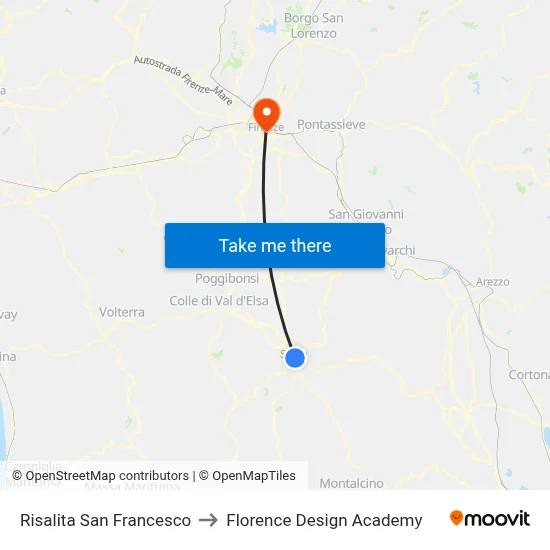 San Francesco Elevator to Florence Design Academy map