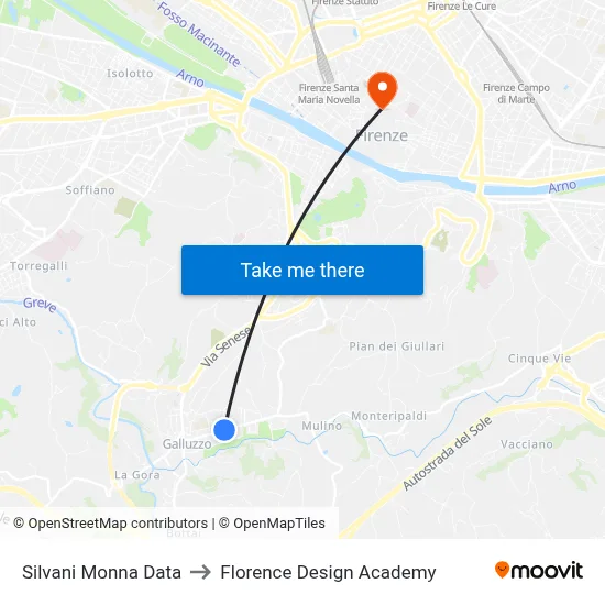 Silvani Monna Data to Florence Design Academy map