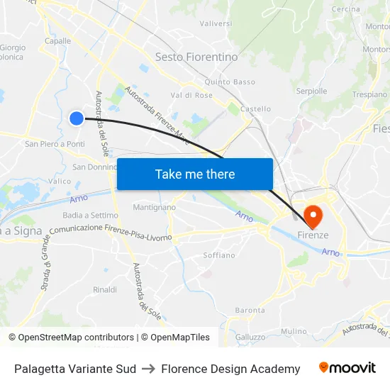 South Palagetta Variant to Florence Design Academy map