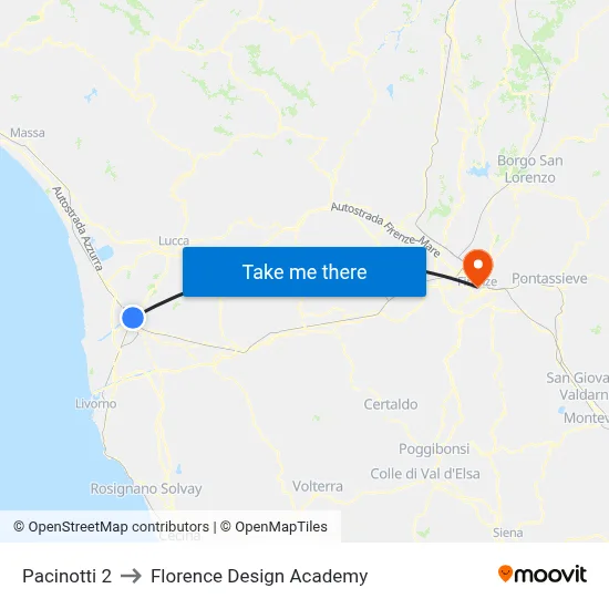 2 Pacinotti to Florence Design Academy map