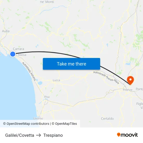 Galilei/Covetta to Trespiano map
