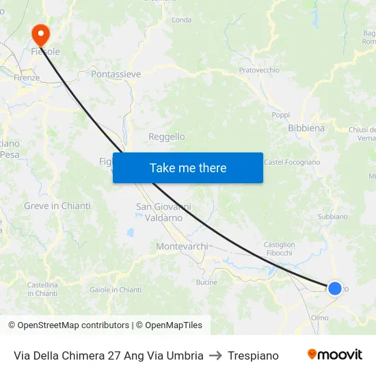 Via Della Chimera 27 Ang Via Umbria to Trespiano map