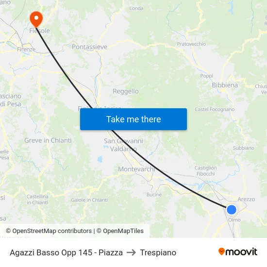 Agazzi Basso Opp 145 - Piazza to Trespiano map