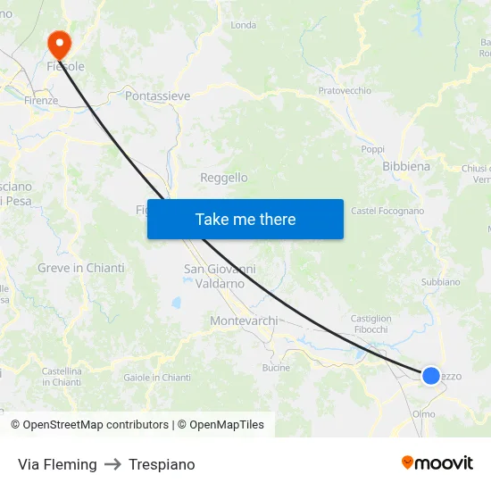 Via Fleming to Trespiano map