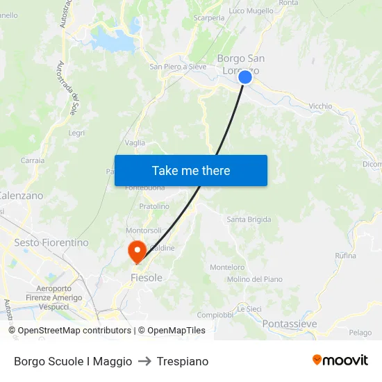 Borgo Schools May 1st to Trespiano map