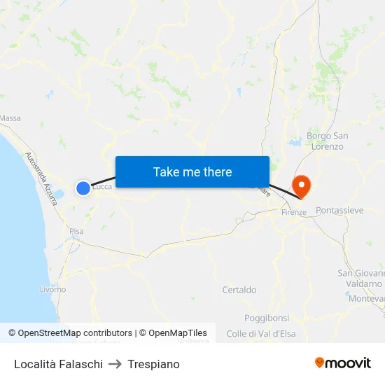 Falaschi Location to Trespiano map