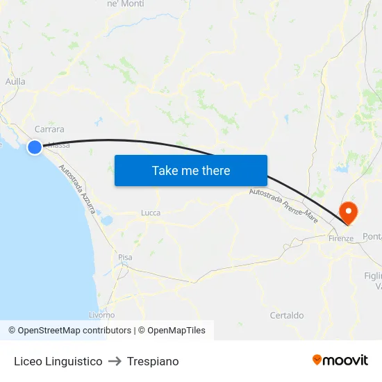Liceo Linguistico to Trespiano map