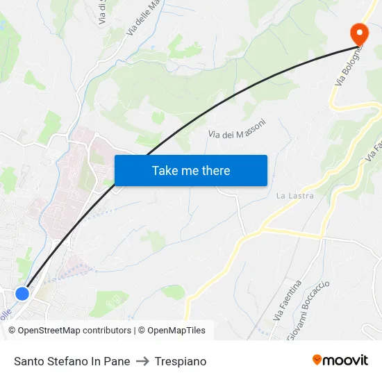 Santo Stefano In Pane to Trespiano map