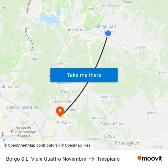 Borgo S.L. November Fourth Avenue to Trespiano map