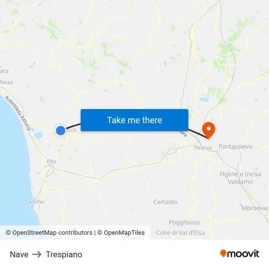 Nave to Trespiano map