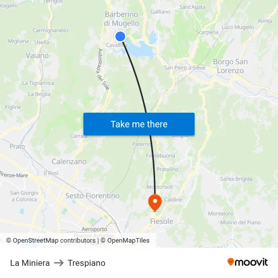 The Mine to Trespiano map