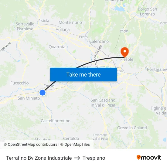 Terrafino Bv Zona Industriale to Trespiano map
