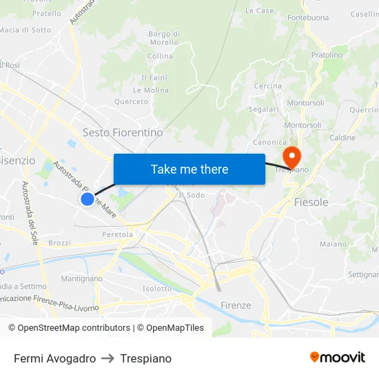 Fermi Avogadro to Trespiano map