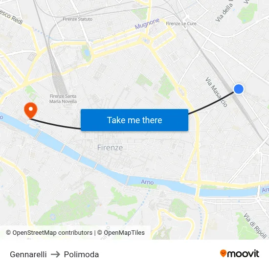 Gennarelli to Polimoda map