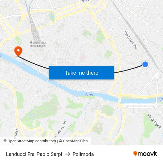 Landucci Fra' Paolo Sarpi to Polimoda map