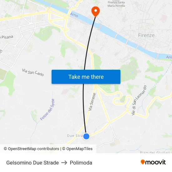 Gelsomino Two Roads to Polimoda map