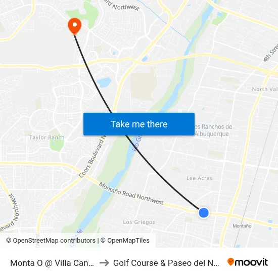Monta O @ Villa Canela to Golf Course & Paseo del Norte map