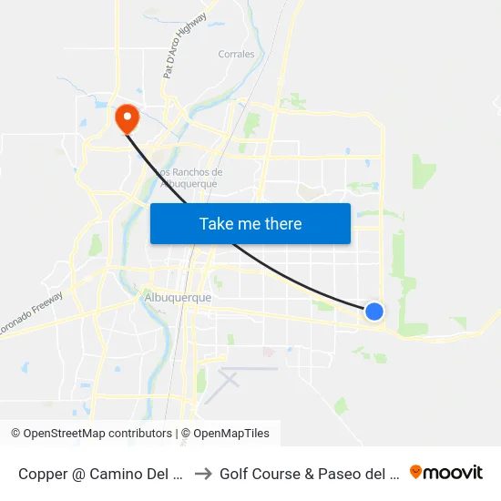 Copper @ Camino Del Norte to Golf Course & Paseo del Norte map