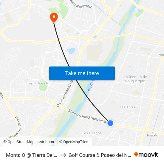 Monta O @ Tierra Del Rio to Golf Course & Paseo del Norte map