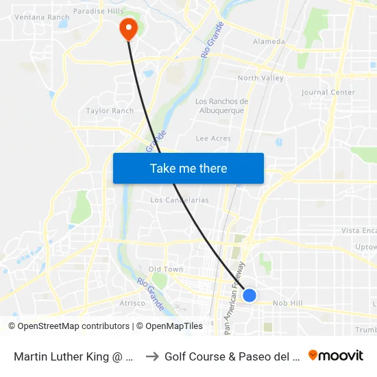 Martin Luther King @  Maple to Golf Course & Paseo del Norte map
