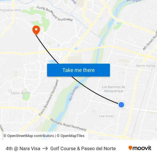 4th @ Nara Visa to Golf Course & Paseo del Norte map