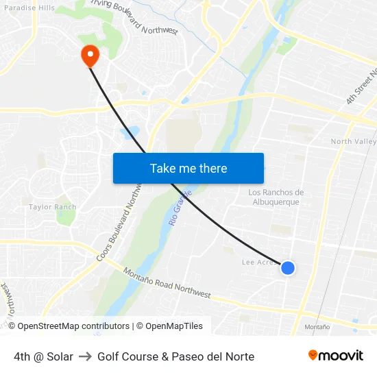 4th @ Solar to Golf Course & Paseo del Norte map