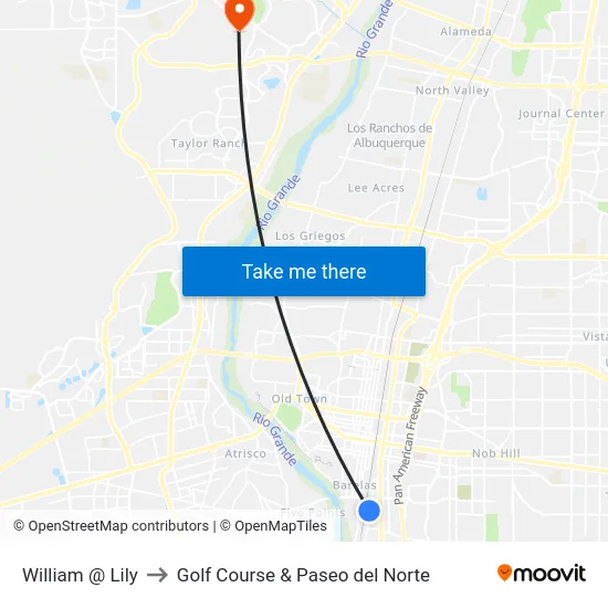 William @ Lily to Golf Course & Paseo del Norte map