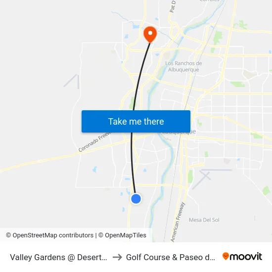 Valley Gardens @ Desert Garden to Golf Course & Paseo del Norte map