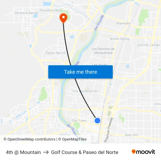 4th @ Mountain to Golf Course & Paseo del Norte map