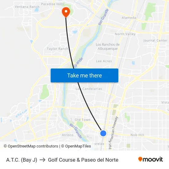A.T.C.  (Bay J) to Golf Course & Paseo del Norte map