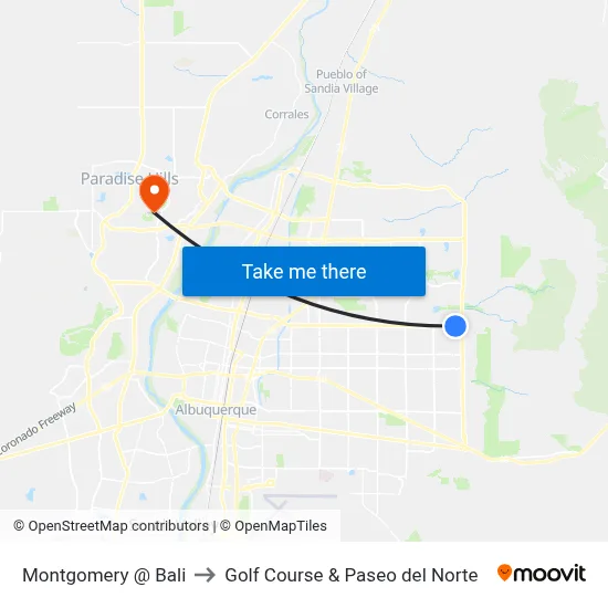 Montgomery @ Bali to Golf Course & Paseo del Norte map
