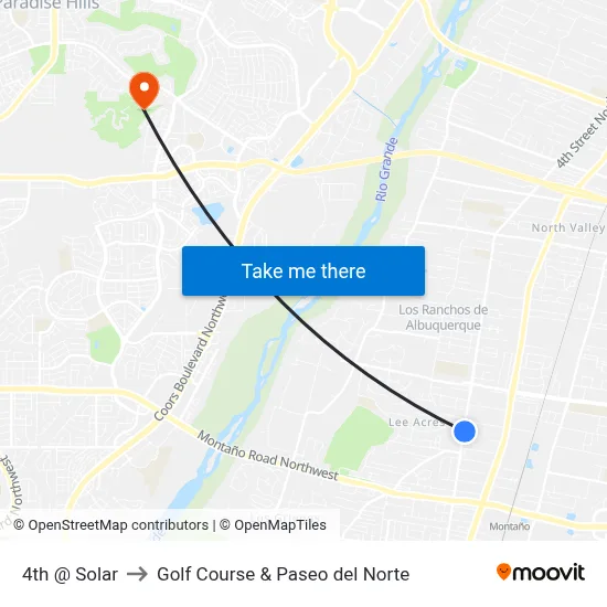 4th @ Solar to Golf Course & Paseo del Norte map