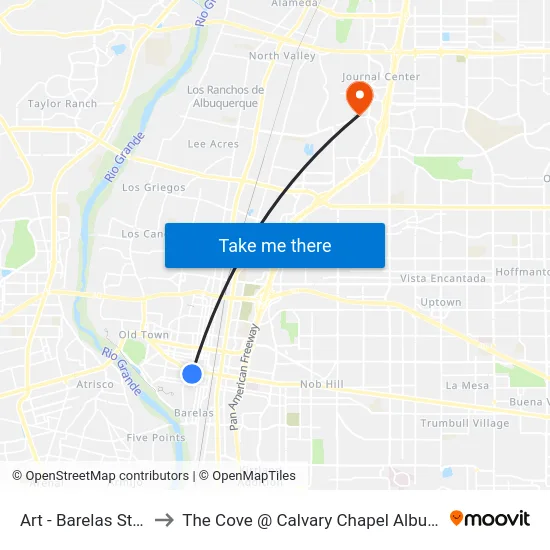 Art - Barelas Station to The Cove @ Calvary Chapel Albuquerque map