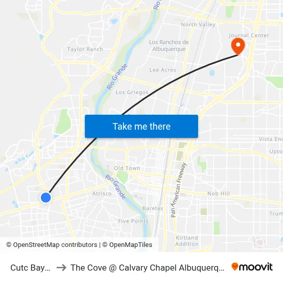 Cutc Bay D to The Cove @ Calvary Chapel Albuquerque map