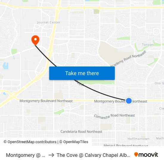 Montgomery @ Moon to The Cove @ Calvary Chapel Albuquerque map