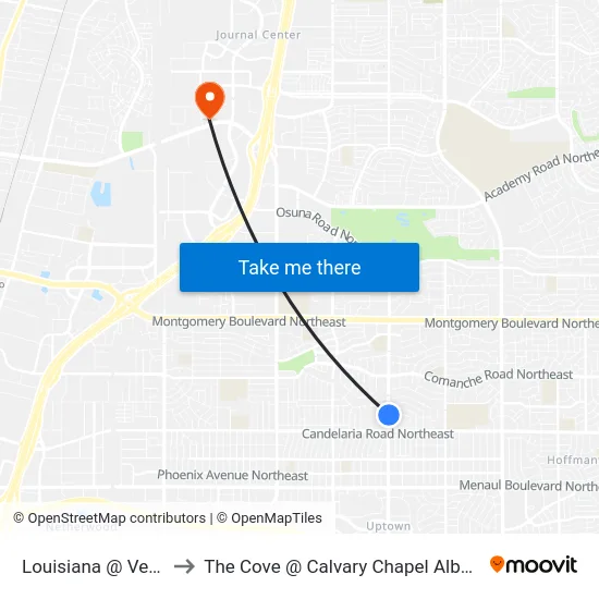 Louisiana @ Veranda to The Cove @ Calvary Chapel Albuquerque map