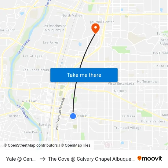 Yale @ Central to The Cove @ Calvary Chapel Albuquerque map