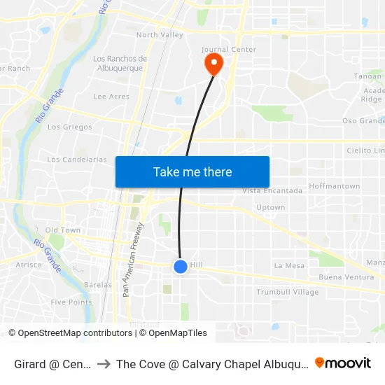 Girard @ Central to The Cove @ Calvary Chapel Albuquerque map
