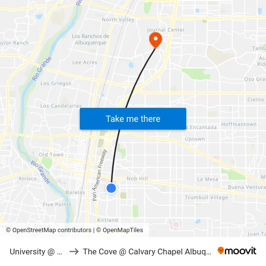 University @ Coal to The Cove @ Calvary Chapel Albuquerque map